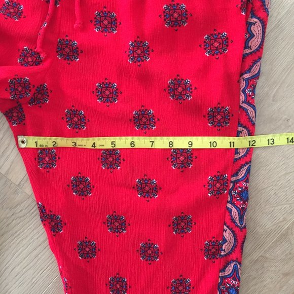 High Waist/Rise Yogi/Lounge/Boho Pants sz 16-18 - Red / Navy - Picture 8 of 12